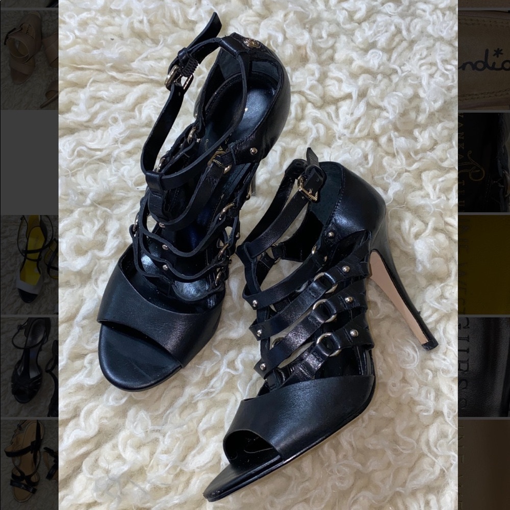 Ivanka Trump Black Strappy High Heels